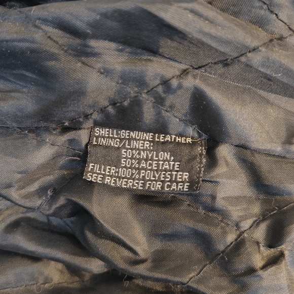 🛵 Vtg. 'The Perfect' Black Leather Biker Motorcycle Jacket - Picture 6 of 10